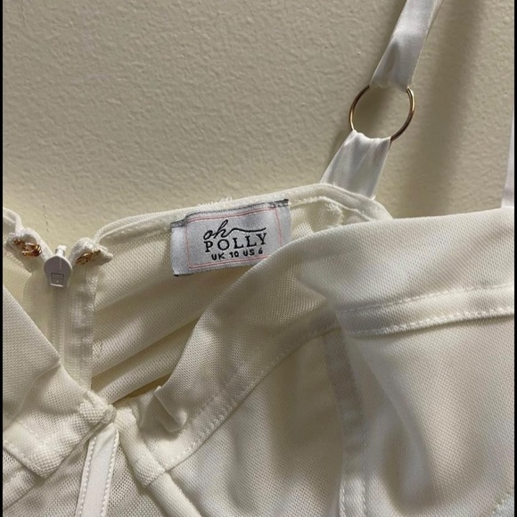 Oh Polly white mesh dress - Picture 3 of 3